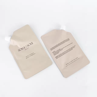 Sacs d'emballage en plastique pour liquides, jus, shampooing, boissons, avec bec verseur, sachet doypack avec bouchon noir