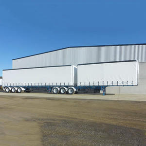 Remolques de Doble Eje para Camiones de Acero, Remolques de Plataforma con Cortina Lateral Super Link, en Venta, Semirremolque de 3 Ejes, 40-50T - Product Image 3