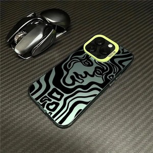 Custodia per telefono arte creativa per <span class=keywords><strong>IPhone</strong></span> 17 16 15 14 13 12 <span class=keywords><strong>11</strong></span> <span class=keywords><strong>Pro</strong></span> <span class=keywords><strong>Max</strong></span> nero <span class=keywords><strong>viola</strong></span> opaco Laser metallizzato Aurora rigida - Product Image 4