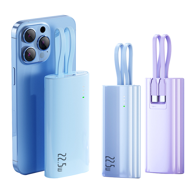 2025 Comes with Dual Lines Fast Charging Power Bank for Phone Mini Portable Power Banks 10000mAh Power Bank