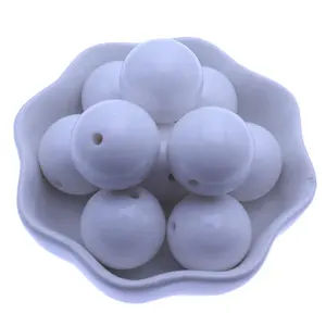 Günstigstes 20MM Bunte Acryl Perlen Weiß Kunststoff Perlen