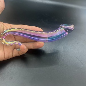 Glazen <span class=keywords><strong>Dildo</strong></span> Butt Plug Crystal <span class=keywords><strong>Glass</strong></span> Anale Plug Transparante Anale Kralen Met Ronde Basis G Spot Stimulatie Massager Plezierstaf - Product Image 3