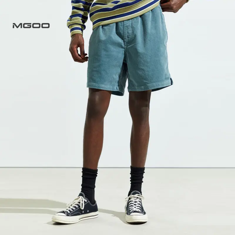 MGOO Denim Cargo Men streetwear corduroy shorts Custom Fashion casual board short