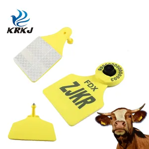 KED ICAR certified KED 134.2khz rfid animal ear tag pig reflective veterinary low frequency electronic uhf animal ear tag