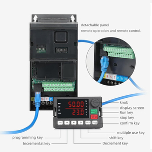 อินเวอร์เตอร์ปรับความถี่ 4KW แบบสามเฟส/เฟสเดียว สำหรับปั๊มน้ำพลังงานแสงอาทิตย์และมอเตอร์ - Product Image 3