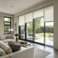 Fenêtre coulissante en aluminium noir KOJOON avec 4 panneaux, design moderne pour maison neuve, grilles de fenêtre pour fenêtres coulissantes