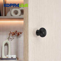 Koppalive Boutons de tiroir de commode en laiton massif Quincaillerie de meuble Or et noir mat Boutons de porte d'armoire modernes