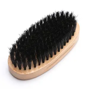 Wholesale Natural Wooden Shaving Brush Custom Logo Wild Boar Hair Beard Brush