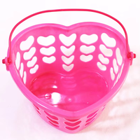 Panier de rangement de salle de bain en plastique durable en forme de cœur pour la Saint-Valentin, minimaliste et portable, pour la douche