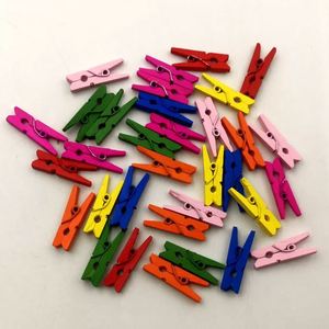 Pinces à linge décoratives colorées, clips artisanaux pour photos et papiers, pinces à linge en bois colorées - Product Image 4