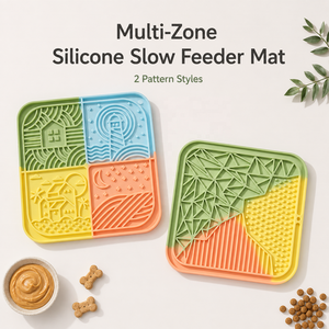 Silicone Slow <b>Feeder</b> Mat Multi Zone Pet Licking Pad Anti Choking Dog <b>Cat</b> Feeding Tray Indoor Use - Product Image 1