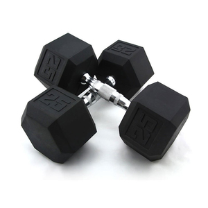 Custom Logo Hexagonal Dumbbell <strong>Set</strong> with Rubber Wrapped Solid <strong>Weights</strong> for Gym Use - Product Image 5