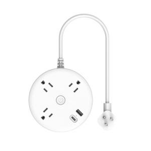 5FT Flat Cord Power Strip 3 AC Outlets USB-C USB-A Surge Protector Custom Logo For OEM Wholesale - Product Image 1