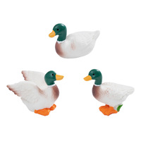 Ornements mignons de canards mallards miniatures, figurines réalistes en résine pour jardin féerique, micro-paysage, décoration intérieure et extérieure