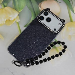 เคสโทรศัพท์สีกลิตเตอร์พร้อมกรอบกล้องประดับเพชร สายคล้องข้อมือแบบลูกปัด น่ารัก ป้องกันได้ดี สำหรับ <span class=keywords><strong>iPhone</strong></span> 17 <span class=keywords><strong>Pro</strong></span> <span class=keywords><strong>Max</strong></span> 16 15 14 <span class=keywords><strong>11</strong></span> - Product Image 6