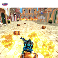 Solution de jeu interactif Mech Warrior à projection interactive et détection de mouvement pour centres de divertissement familial