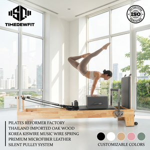 Offre Spéciale : Reformer Pilates Professionnel Commercial en Bois de Chêne Massif, Fabrication sur Mesure pour <span class=keywords><strong>Studio</strong></span> de Pilates - Product Image 2