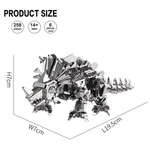 Robotime — Kits de modèle STEGO THE dinosaure, <span class=keywords><strong>Puzzle</strong></span> en métal <span class=keywords><strong>3D</strong></span> pour adultes et adolescents - Product Image 5