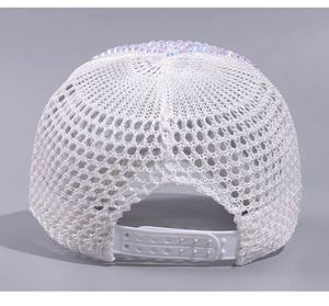 Casquettes de sport en gros pour femmes, casquettes de baseball élégantes en maille ornées de strass et de diamants brillants - Product Image 6