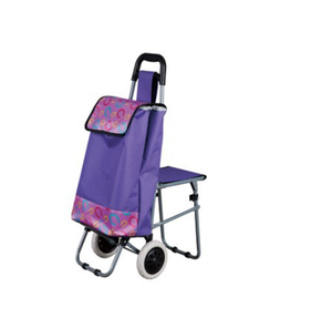 Portable Six-wheeled Supermarket Shopping Cart with <strong>Stool</strong> Elderly People <strong>Buying</strong> Vegetables Car Climbing Car Shopping Cart - Product Image 4
