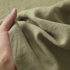 Couleur unie 9S naturel écologique tissé 100 tissu de chanvre pour coudre la robe de femmes matelassée - Product Image 2