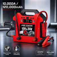 Démarreur de secours 12V 24V 10000A avec batterie LiFePO4 et compresseur d'air à double cylindre pour tous les véhicules - Fabricant en gros