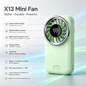 พัดลมมือถือแบบชาร์จไฟได้ ยูเอสบี รุ่นท็อปแฟชั่น โฮเทล ขนาดเล็ก สีผสม - Product Image 1