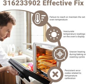 Pièces de four en promotion : Sonde de température de four 316233902 compatible avec <span class=keywords><strong>Frigidaire</strong></span>, remplace 316233900, 316233903, 4929364 - Product Image 5
