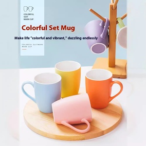 Modern Macaron Color Household Ceramic Cup Creative Simple Design for Living Room Breakfast Small Fresh <strong>Mug</strong> <strong>6</strong> <strong>Sets</strong> for Presents - Product Image 2