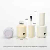 Emballage de bouteille de vernis à ongles en gel Uv vide personnalisé de 15ml bouteille de gel colorée de vernis à ongles 15ml bouteille de vernis en gel en gros