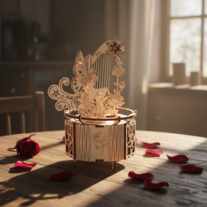 Boîte à musique en bois TONGMUQU Muqu, kit de bricolage pour les 14 ans et plus, cadeau d'anniversaire unisexe avec fonctions musicales - Product Image 2