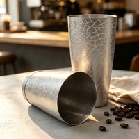 Ensemble de shakers à cocktails Boston minimalistes de luxe avec effet de fissures de glace, ensemble complet d'outils de brassage de cocktails pour barman professionnel