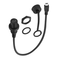 Bochara USB Mini 5-Pin Stecker auf Buchse Armaturenbrett Einbau-Verlängerungskabel für Auto LKW Boot Motorrad 30cm