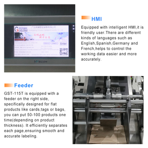 Bảng <span class=keywords><strong>Top</strong></span> tự động bề mặt phẳng hộp thẻ nhựa pouch bag <span class=keywords><strong>labeler</strong></span> Sticker máy dán nhãn với phân trang Máy - Product Image 4