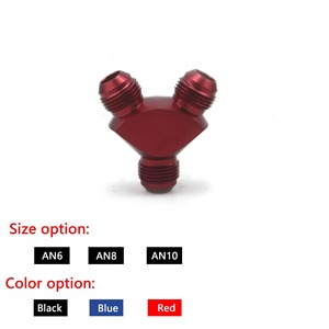 Conector de línea de combustible tipo Y de aleación de aluminio AN6 AN8 AN10 para modificación de automóviles - Product Image 5
