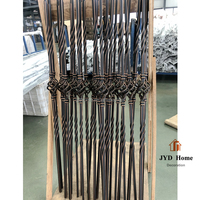 Prix d'usine Balustre en fer massif creux Rd 5/8, finition double dorure, pour escalier en bois intérieur