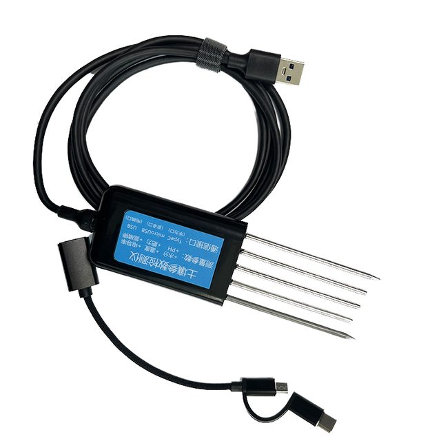 8 in 1 USB Soil Moisture Sensor for Agriculture Measures PH Moisture Temp EC Salinity NPK Custom OEM & ODM Support