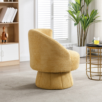 360 degrés pivotant câlin baril Accent chaises nouveau Design large rembourré moelleux tissu rond fauteuils pour salon