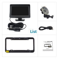Caméra de recul sans fil pour voiture, camion, bus, camping-car, van, plaque d'immatriculation, cadre, pour voitures américaines avec énergie solaire