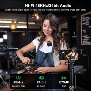 F11-2Wireless Microphone Connector 3 in 1 Hands Free <strong>Reporting</strong> Wireless Lapel Microphone for Mobile Phone <strong>Street</strong> Interview - Product Image 4