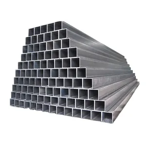 Tubo de acero galvanizado cuadrado de sección rectangular hueca de carbono soldado