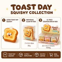 Southpeak Toy Toast Day Squishy Squishy Toys Soft Squishy Toys Fidget Toys Sensory Squishy Toy Slow Rising Wholesale Bulk OEM