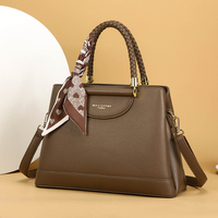Sac à main en cuir PU de luxe au design tendance, bandoulière simple, sac fourre-tout élégant pour femmes