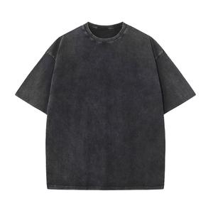 Camiseta de manga larga para hombre de la marca Chao, camiseta de lavado sucio para hombre con estampado de Color sólido pesado de 270g, Estilo Europeo Americano Ins - Product Image 1