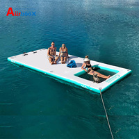 Plateforme aquatique gonflable en PVC pour extérieur, ponton de loisirs monté sur remorque, ponton de pêche flottant pour yacht en mer