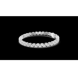Pulsera de tenis de lujo de plata de ley con diamantes cultivados en laboratorio, elegancia clásica, regalo para ocasiones como compromiso, boda, aniversario o fiesta. - Product Image 3