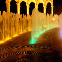 Fuente Musical Programable Personalizada, Fuente de Agua Grande con Luces para Espectáculos, Ideal para Proyectos de Paisajismo Exterior y Lagos