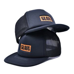 Oem High Quality 5 Panel Foam Trucker <b>Cap</b> with Custom Logo Embroidered <b>Flat</b> Bill Trucker Hat - Product Image 1