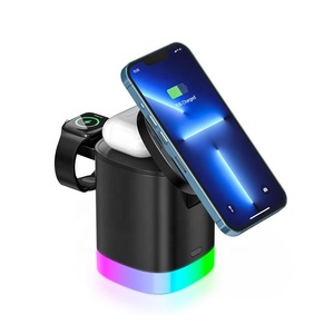 Nuevo Cargador Magnético Portátil <span class=keywords><strong>3</strong></span> en 1 con Luz Nocturna LED de 15W y Base de Carga Inalámbrica para iPhone 13 y <span class=keywords><strong>AirPods</strong></span> (2026) - Product Image 1