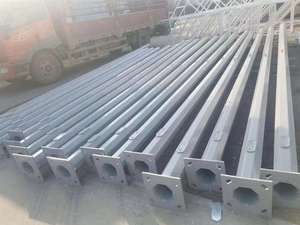 Poste de luz de calle al aire libre, poste de tubo de acero galvanizado, <span class=keywords><strong>China</strong></span> para Farola, uso de un solo brazo, el mejor precio, gran oferta Brazo doble, 2-4mm - Product Image 6